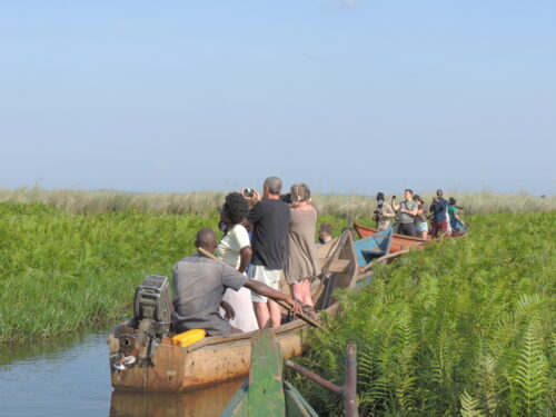 local fisherman's boat at mabamba